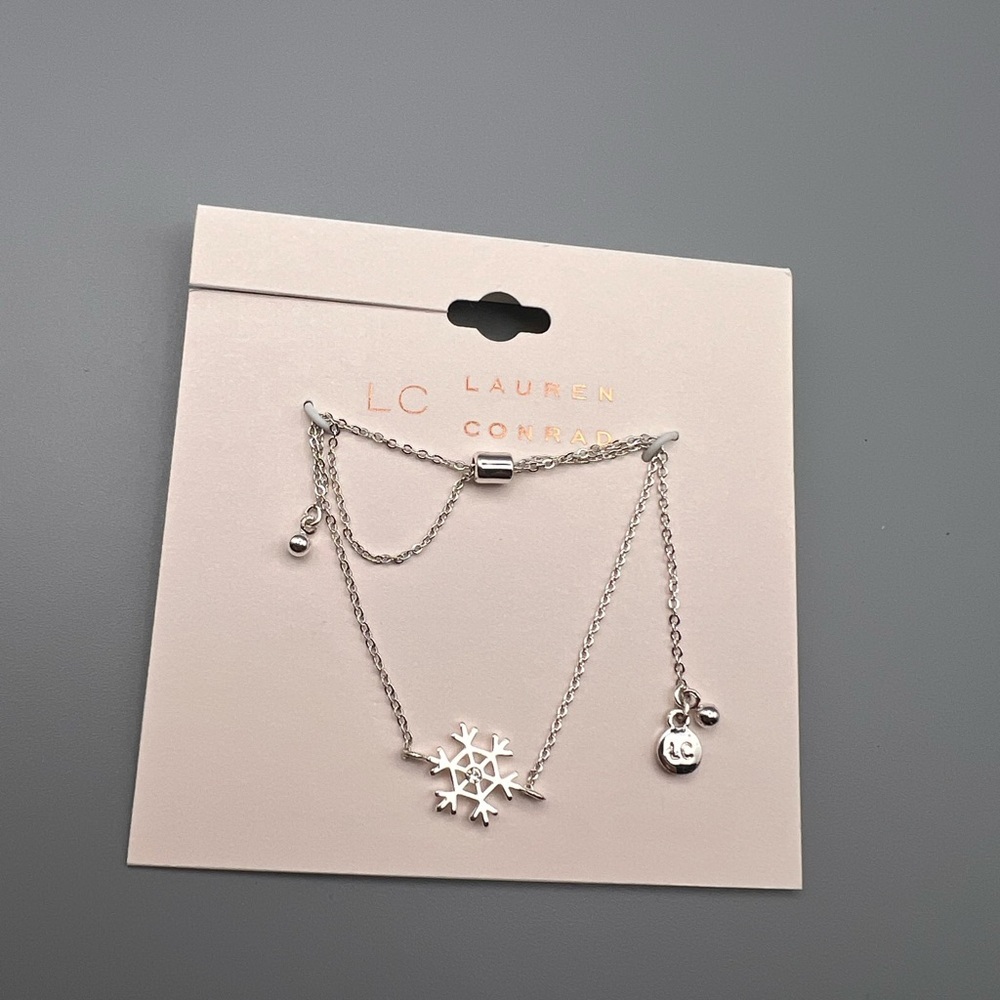 5/$25 Kohl's Silver Snowflake adjustable bracelet - Picture 2 of 3